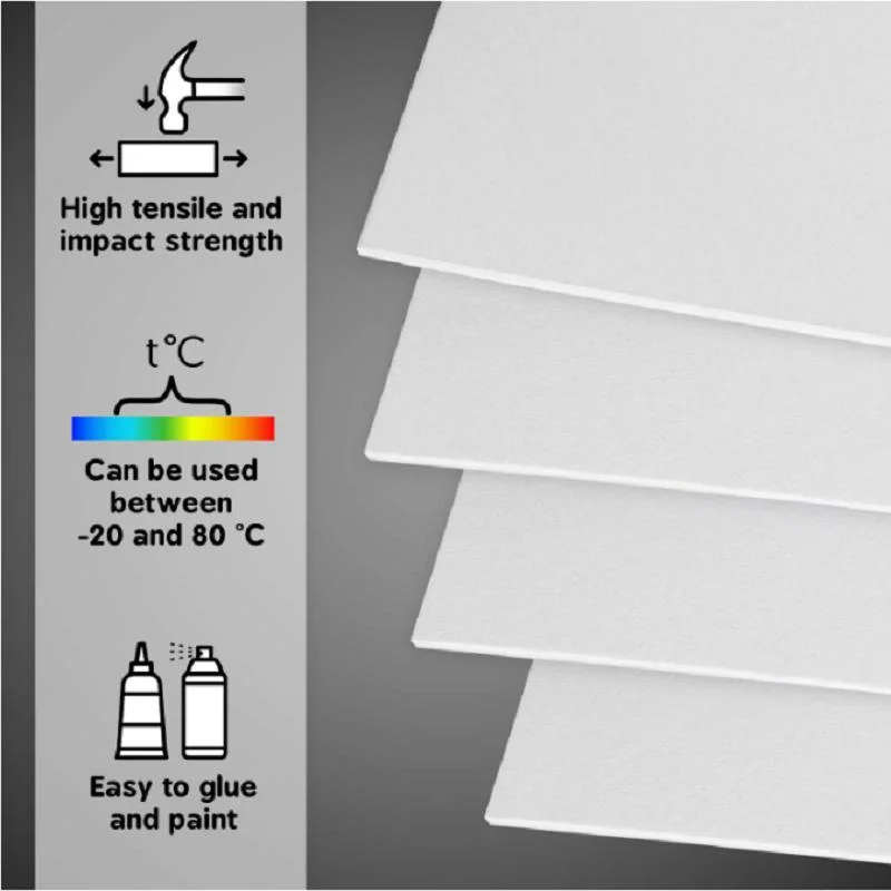 Láminas de plástico, láminas de plástico moldeable, ideal para proyectos de bricolaje, alta resistencia y fuerza del impacto el plástico PET/Gag/hojas PETG