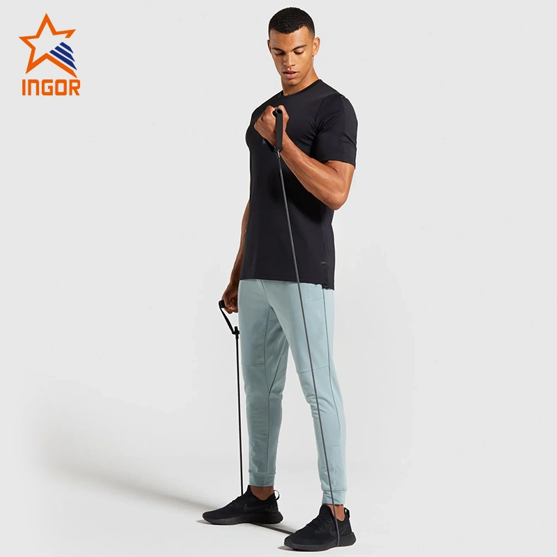 Ingorsports Hombre Logo personalizado Entrenamiento Sportswear running Casual Slim Fit Pantalones deportivos