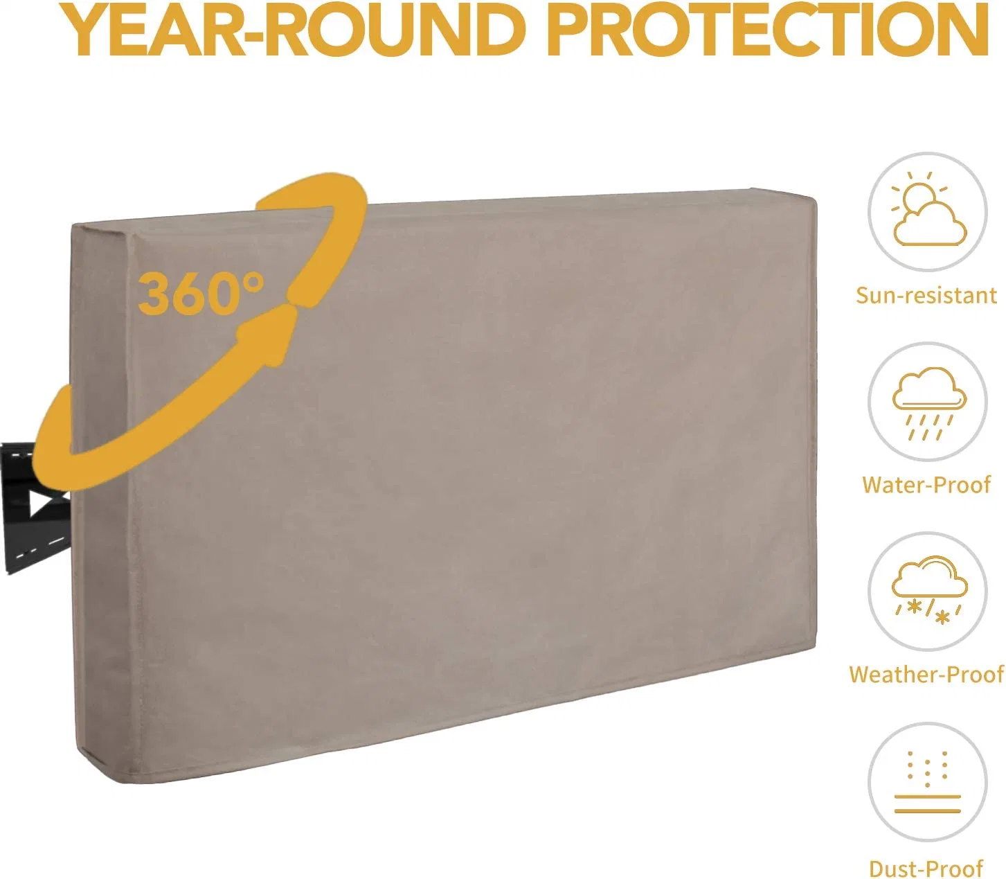 Outdoor TV Cover for 50 to 52 Inches LCD, LED, Dust-Proof TV Screen Protectors with Cleaning Cloth