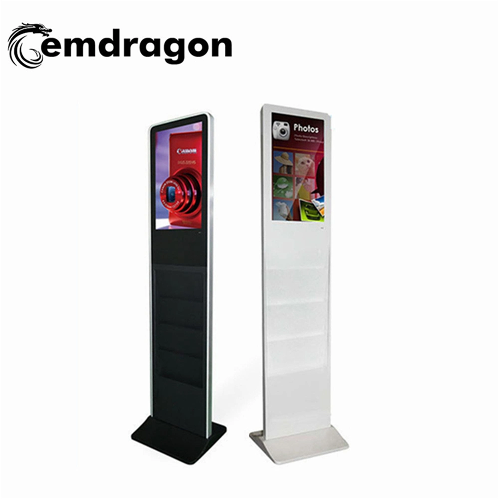 32 Inch Advertising Display Brochure Holder Self Service Video TV Advertising Indoor LCD Advertising Display / Touch Screen Monitors / USB LED Digital Signage