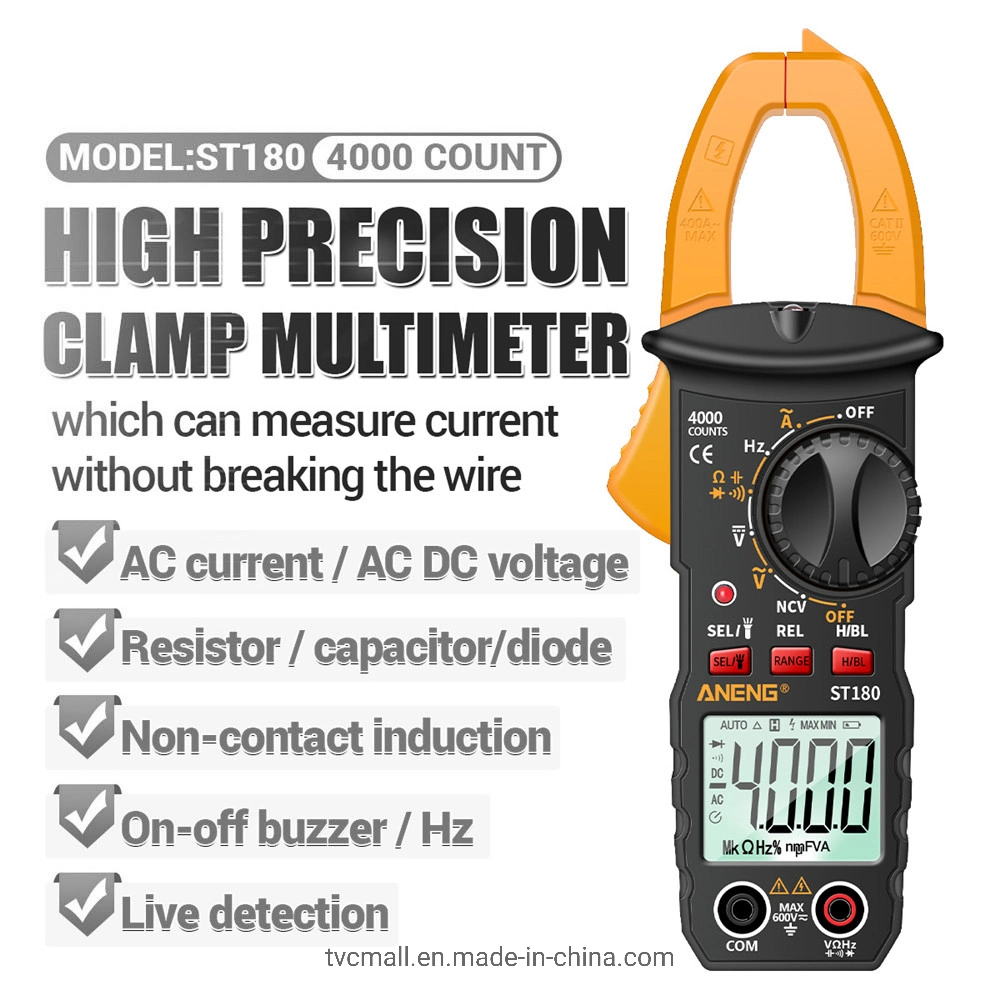 Aneng 4000 Medidor Digital de recuentos de multímetro de corriente AC