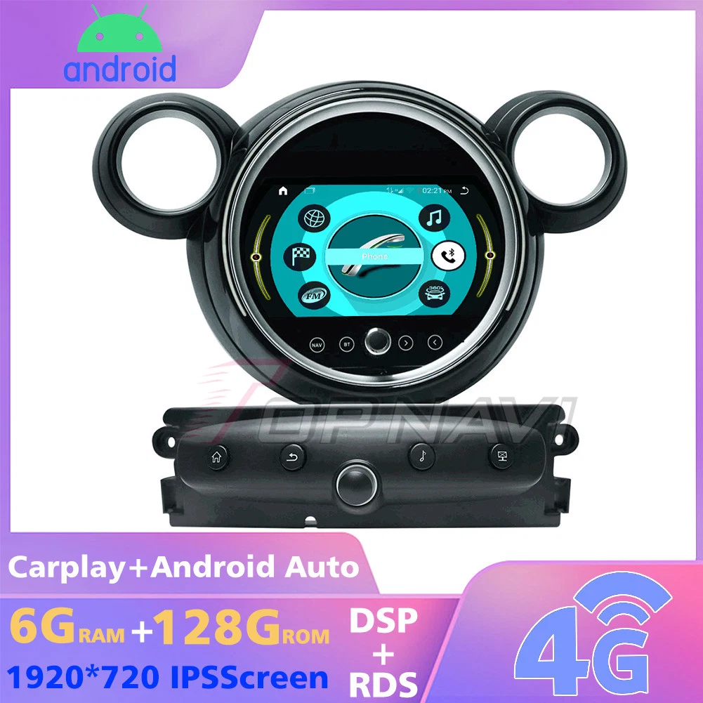 Для BMW Mini Cooper R60 2011 - 2016 Android 12 Автомобильный 9-дюймовый автомобильный DVD-проигрыватель мультимедиа BT IPS Car Video USB GPS-навигационная система, радиоприемник стерео