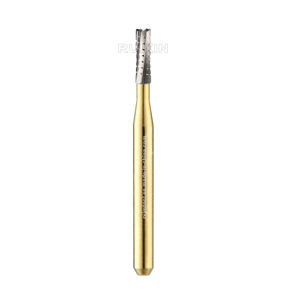 Dental Cutting Equipment Straight Fissure Hard Alloy Drill Carbide Burs FG-557G