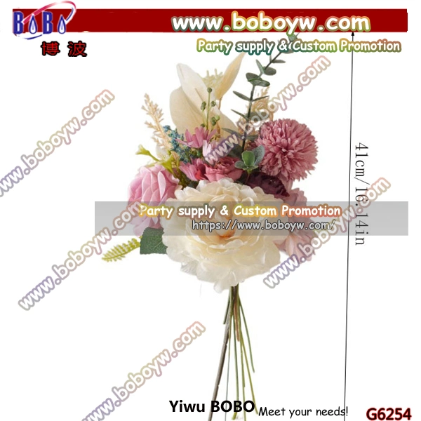 Artificial Flowers Bouquet for Home Decoration Wedding Ornament Silk Holiday Decoration (G6254)