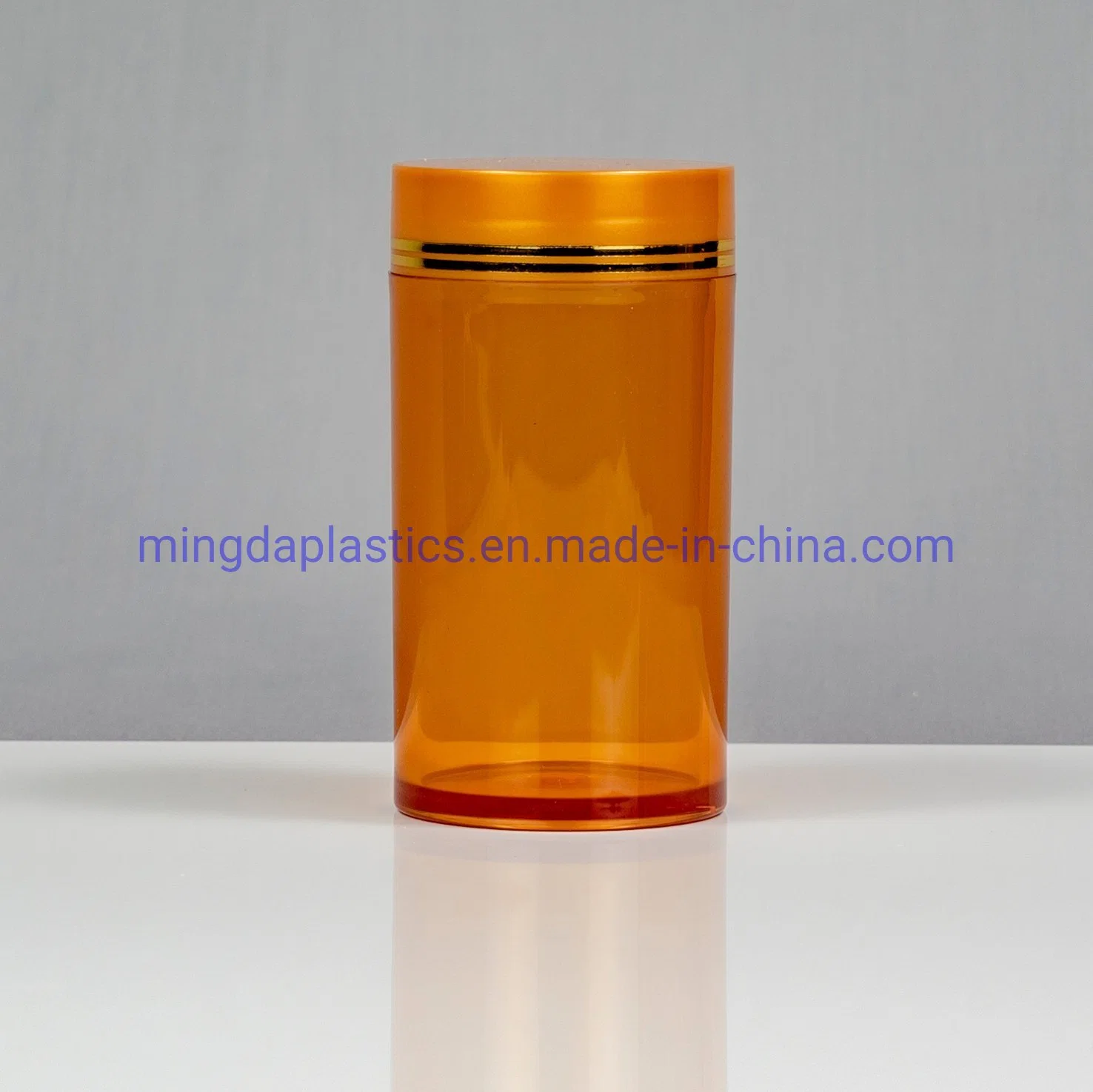 500ml Amber Straight Side Plastic Packaging Acrylic Similiar Supplement Pet Round Bottle Supplier