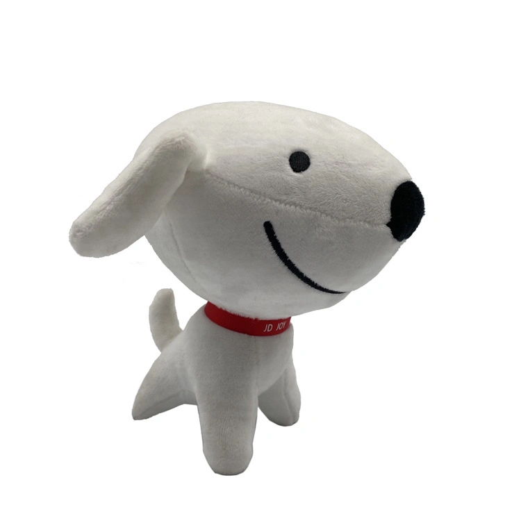 Cute Little White Dog Plush Toy Doll Puppy Dog Doll Gift for Girls and Children