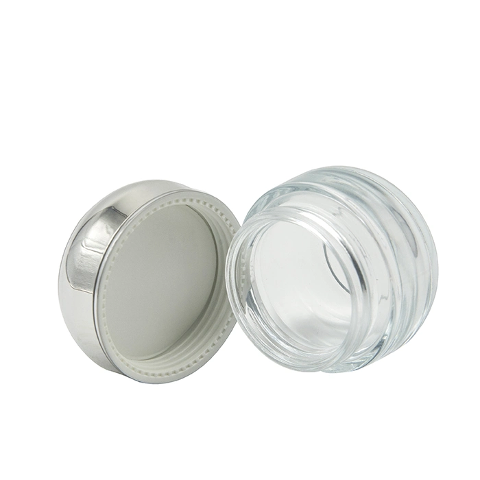 20g Straight Side Aluminum Cap Glass Skin Care Cream Amber Glass Jars for Cosmetic