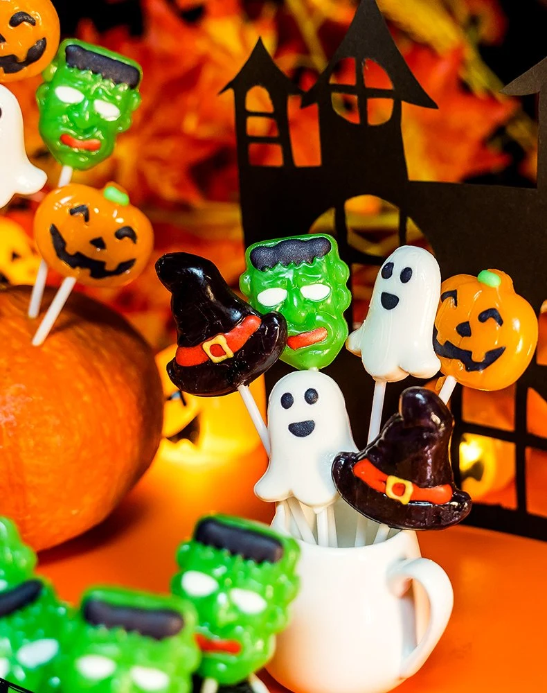 La entrega de la fábrica Certificado Halal Mini dulces frutas dulces de Halloween Pumpkin caramelos