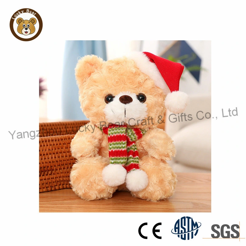 Personalizar Soft Plush Kids Toys Reposed Christmas Teddy Bear promocional Regalos