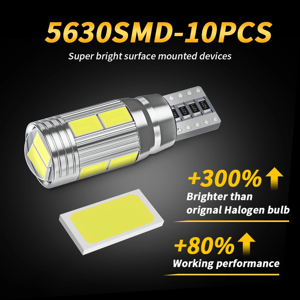 Haizg LED T10 10SMD 5630 Car LED Bulb W5w Canbus LED Auto Interior Light