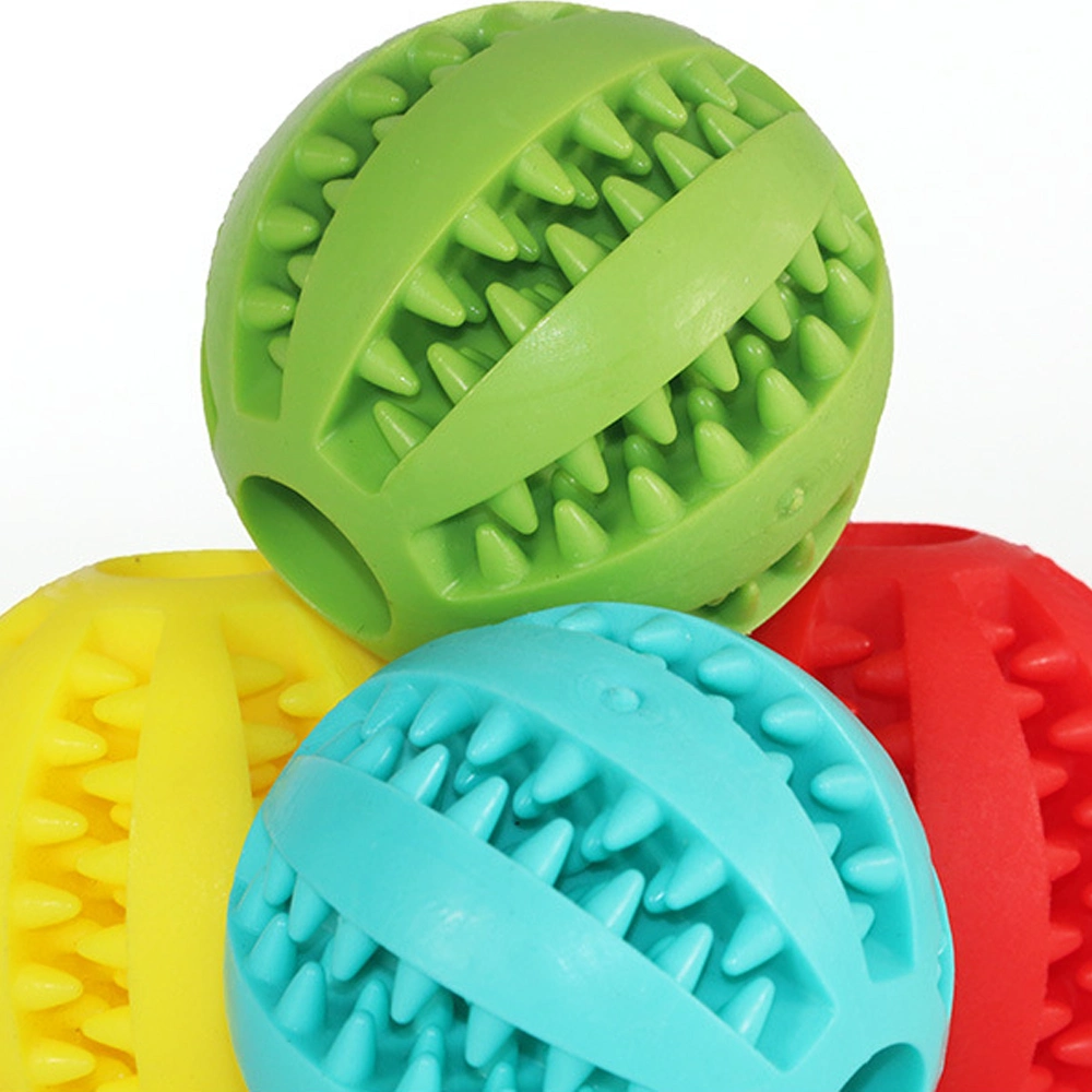 2021 New Dogs Balls Interactive Toys Pet Chew Teeth Cleaning Elasticity Rubber Ball