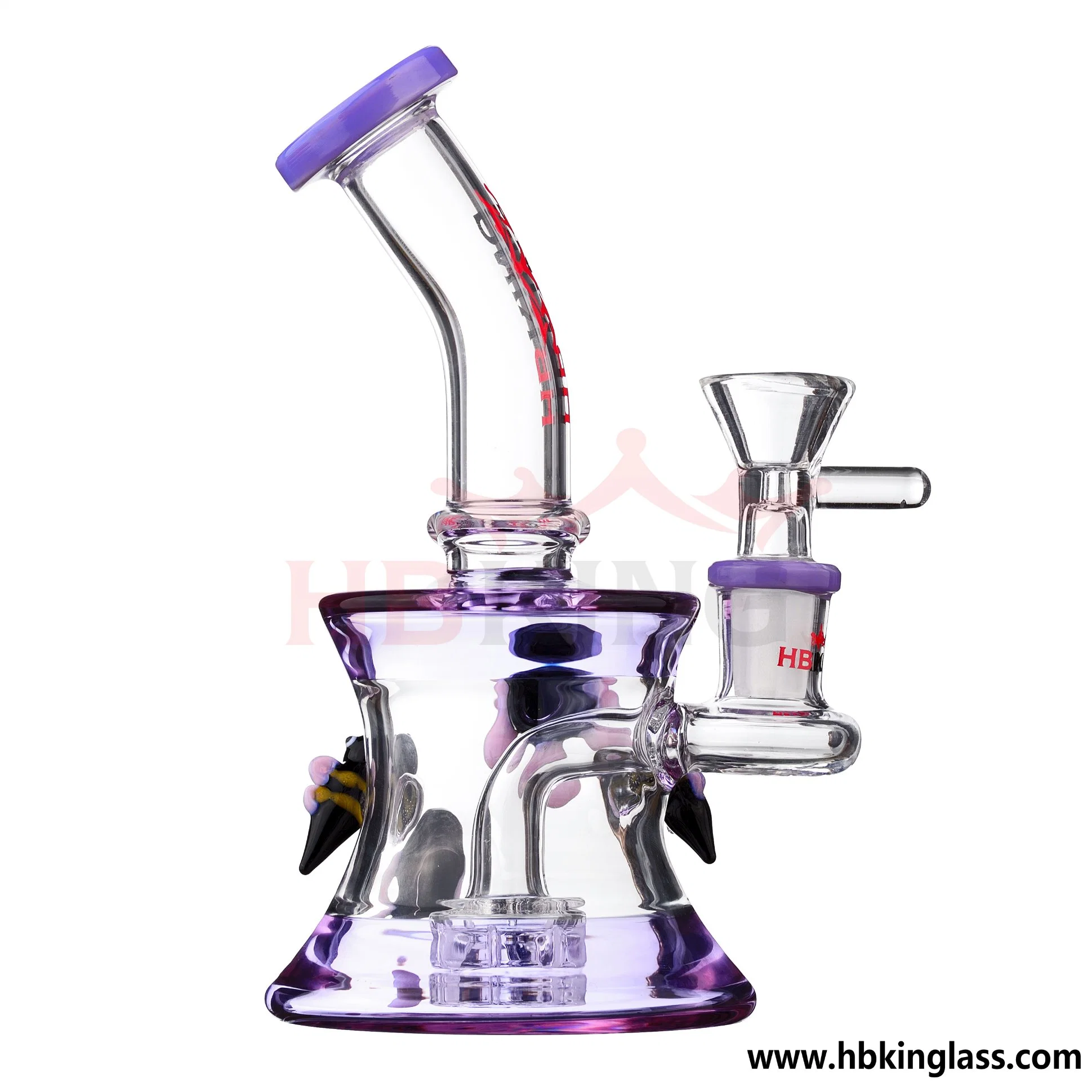 Hbking Waterpipe 2019 Hand Pipe Colorful Glass Water Pipe, DAB Rig, Art Work, USA Glass Water Pipe Bubbler Oil Rig Heady Glass Glassware