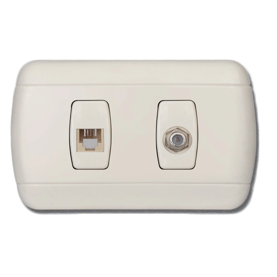 E Range American Standard Rj11 Telephone and Satellite TV Socket