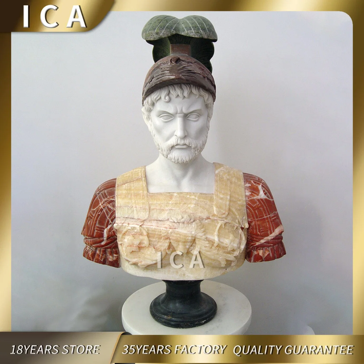 Stone Art Female Natural Marble Bust Head Man Statue