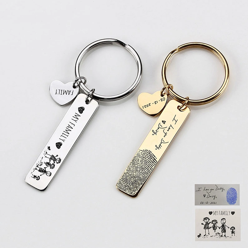 Bar Custom Chaveiro de metal personalizada gravada para presentear Boyfiend Key Ring