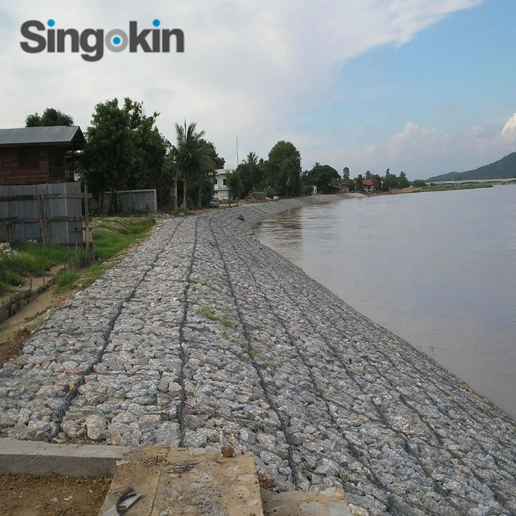 2,7mm-3,7mm PVC Verzinkte Gabion Box Gabion Basket Stone Cage-Halterung Wandkäfig Gabion