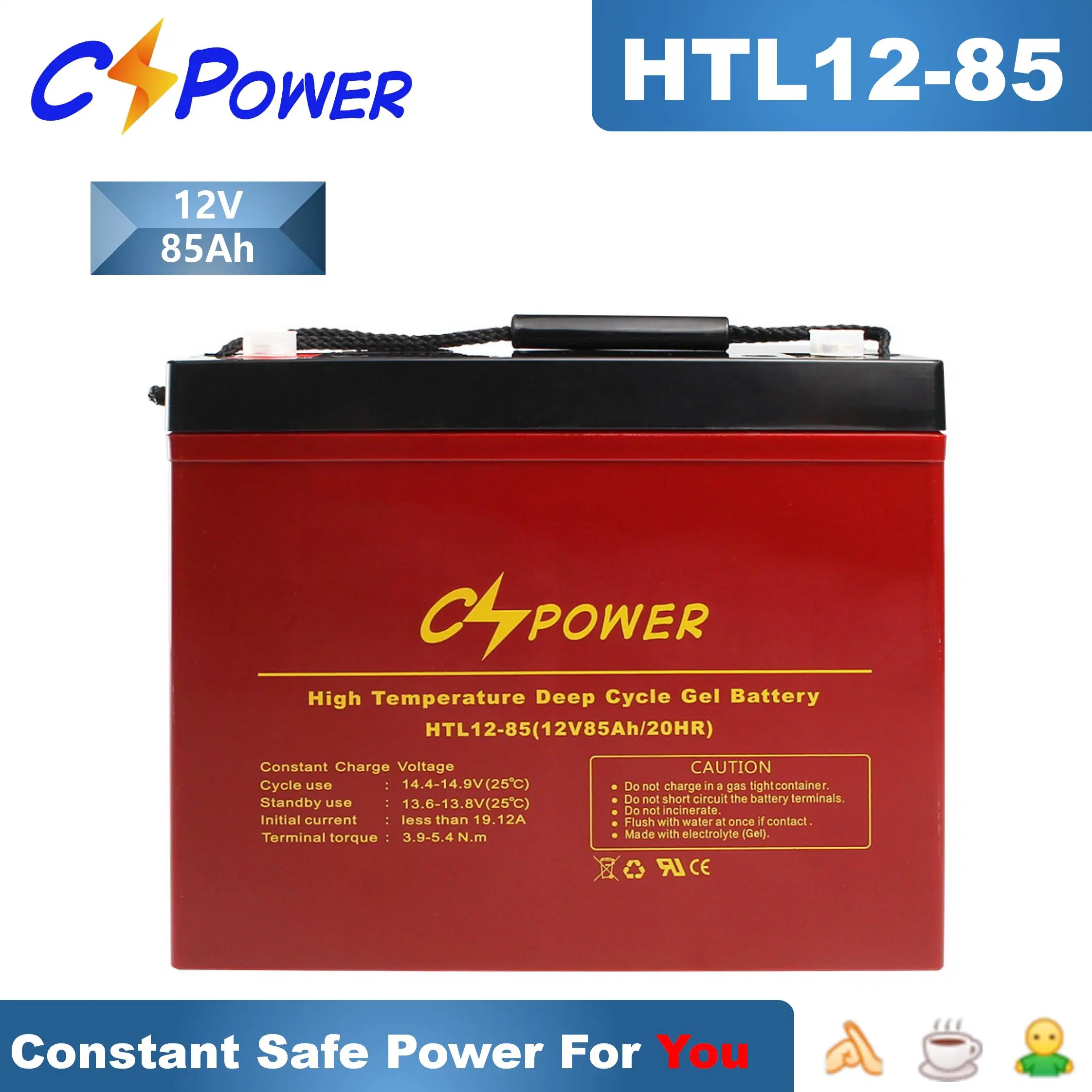 Cspower 12V26ah VRLA Storage Deep Cycle Gel Battery Charger Alarm-Security-Backup-Emergency