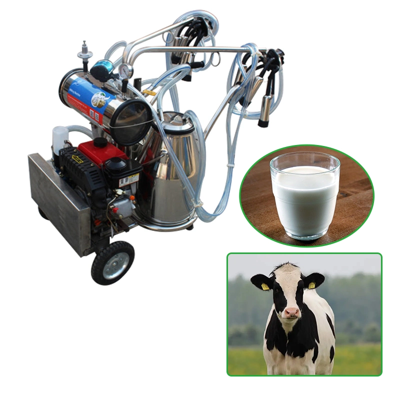 Electric and Gasoline Vacuum Double Cow Milking Machine