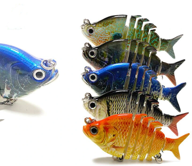 3D Lifelike Fishing Lures for Bass Trout Perch Freshwater Fishing Lures Multi Jointed Swimbait Hard Bait