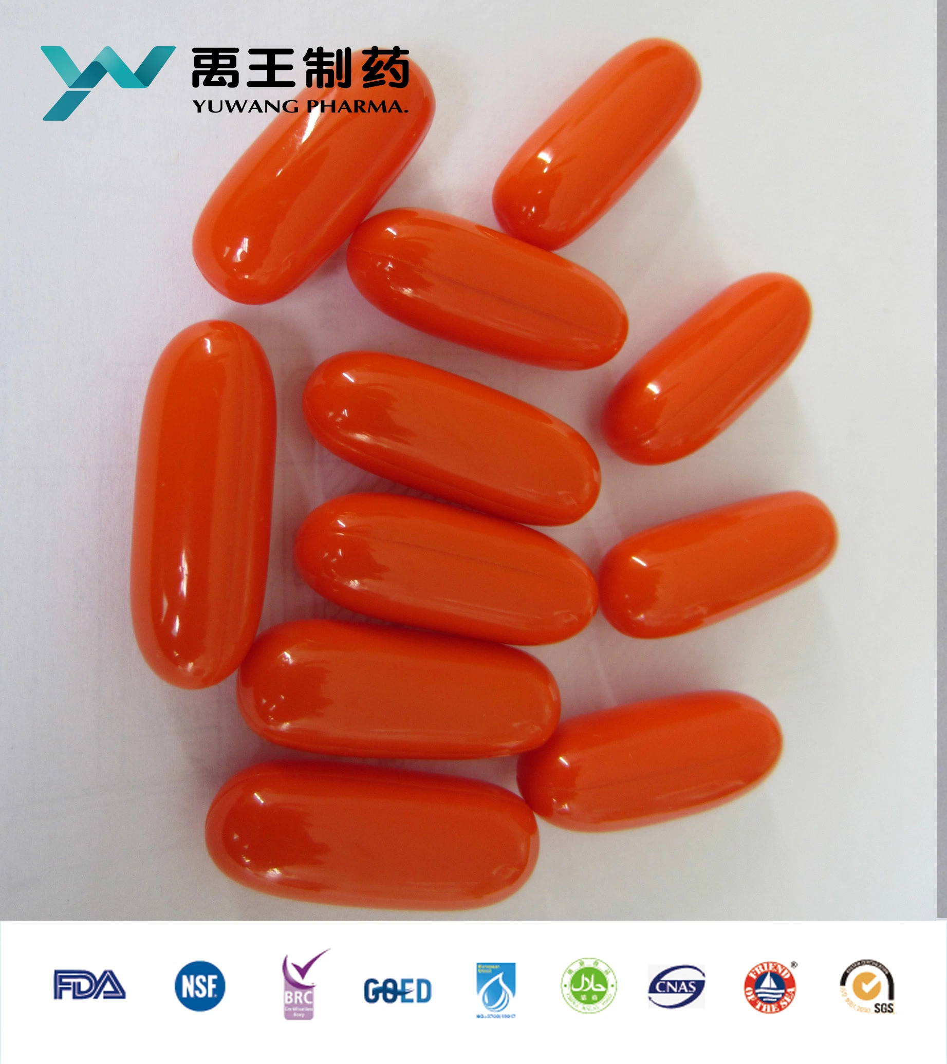 Brc/NSF Yuwang OEM Health Care Natural Astaxanthin Softgel Capsule 500-1000mg