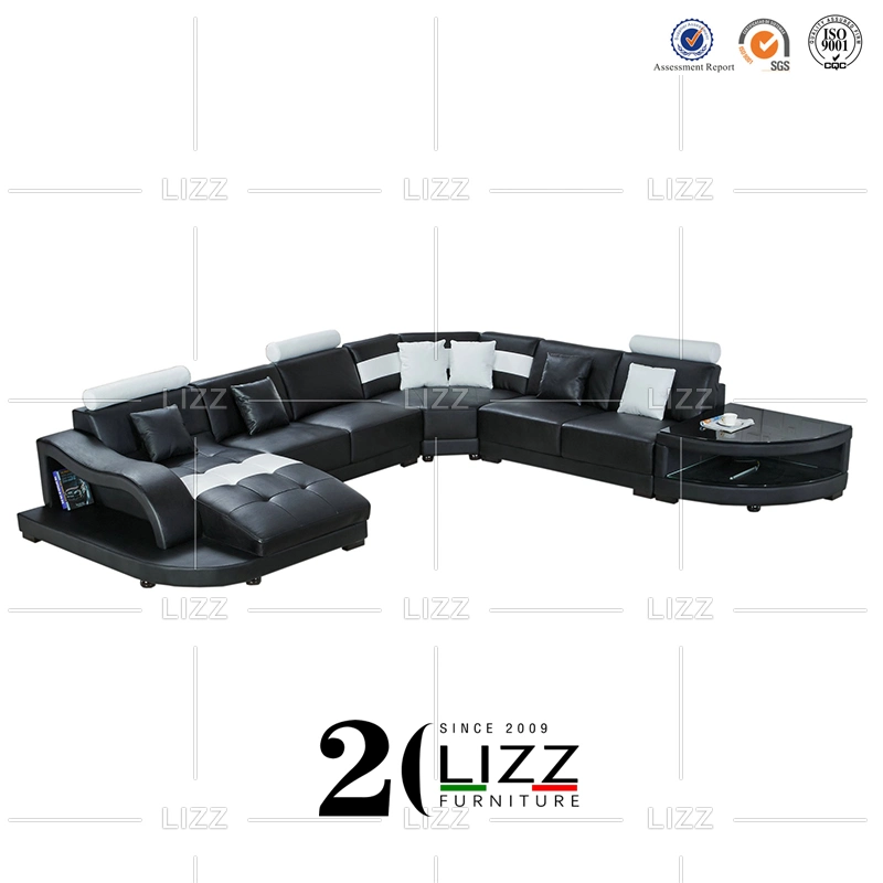 Modern Deutschland Stil Wohnzimmer Möbel Holz Echtem Leder Sofa