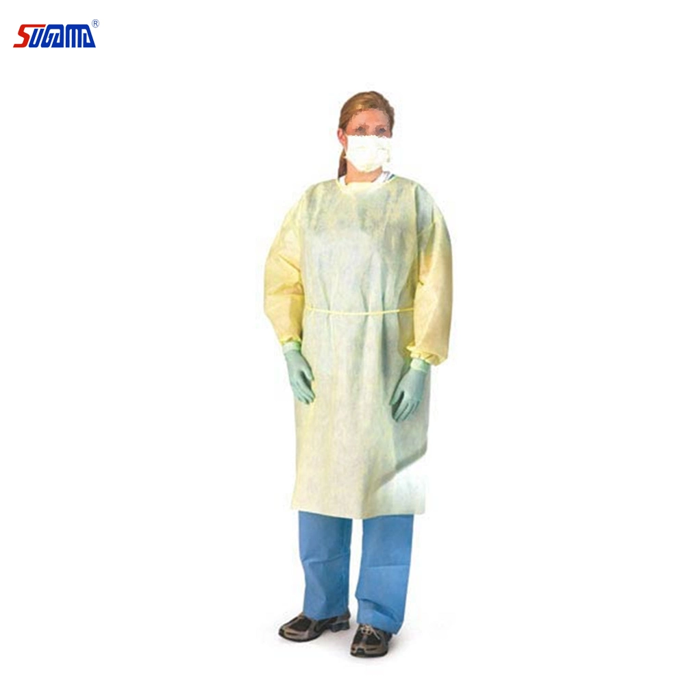 Cheap Disposable Plastic Waterproof CPE Isolation Gown in Stock