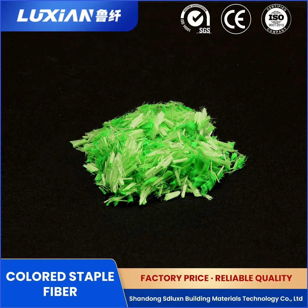 Sdluxn Pta Staple Fiber Colored Synthetic Chemical Polyester Fiber China Anti-Static Colored Polyester Fiber Supplier Used in Textile Industry Decorations