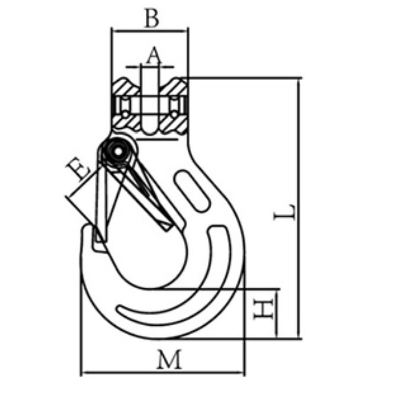 Dnl European Type Clevis Sling Hook to Fit G100 Chains