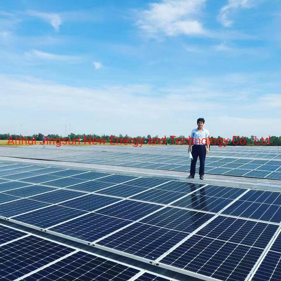 Jingsun 2021 New Product Half Cell 210mm 590W 595W 600W 605W PV Solar Panel for Solar Energy Power System