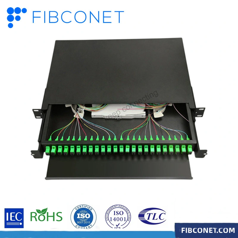 FTTH 12 24 puertos Fibre Optic Distribution Frame ODF