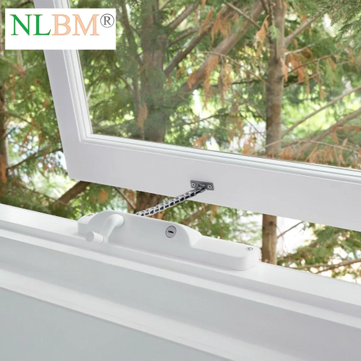 Foldable Crank Handle Wood Aluminum Casement Window Shutter Aluminum Clad Solid Wood Outward Opening Window