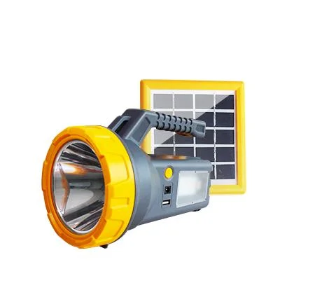 Rechargeable Spotlight Flashlight Solar System Supply Emergency LED Searchlight Outdoor