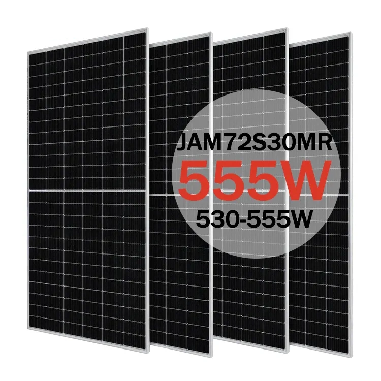 Halbzellen-Solarmodule 500W 550W 525W, schwarzer Rahmen 182 Zelldach System Tier 1 Sonnenkollektoren Mono Halbzellen EU