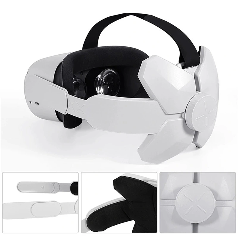 Vr66 Hot Selling Reusable Durable Virtual Reality Adjustable Headband Augmented Design Head Strap for Oculus Quest 2 Accessories