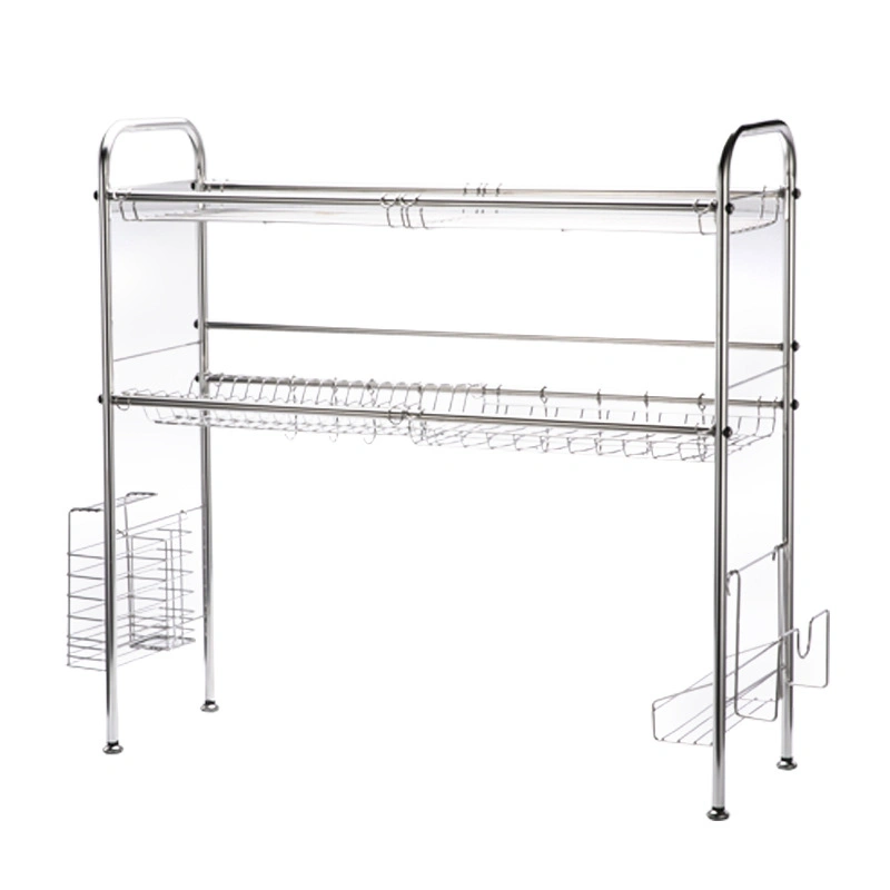 Sink Kitchen Plate Rack Stand 201 Stainless Steel Organizer Tableware Drainer Dish Drying Rack