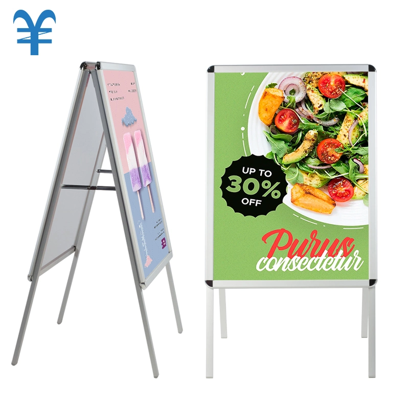 a Frame Sign Aluminum Poster Display Stand Frame Double Sides Board for Advertising Display