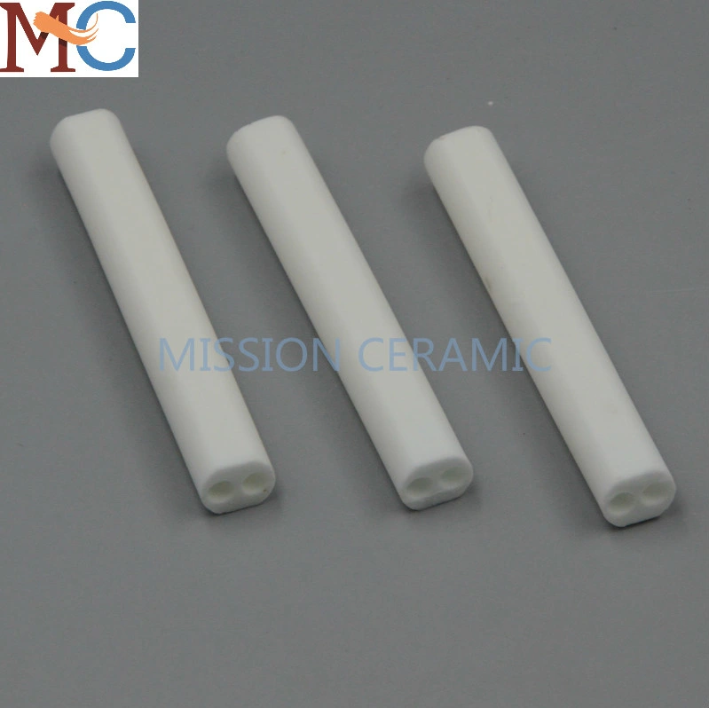 80% Purity Two Holes Alumina Ceramic Tube