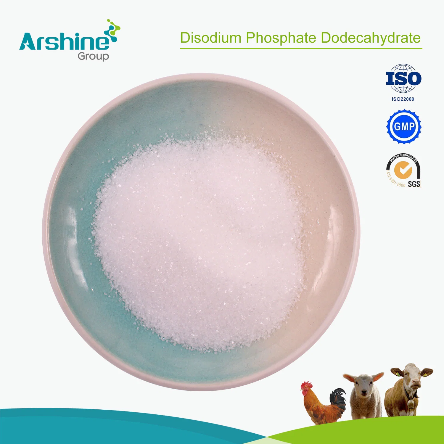 Médecine qualité pharmaceutique intermédiaire CAS10039-32-4 phosphate disodique dodécahydraté