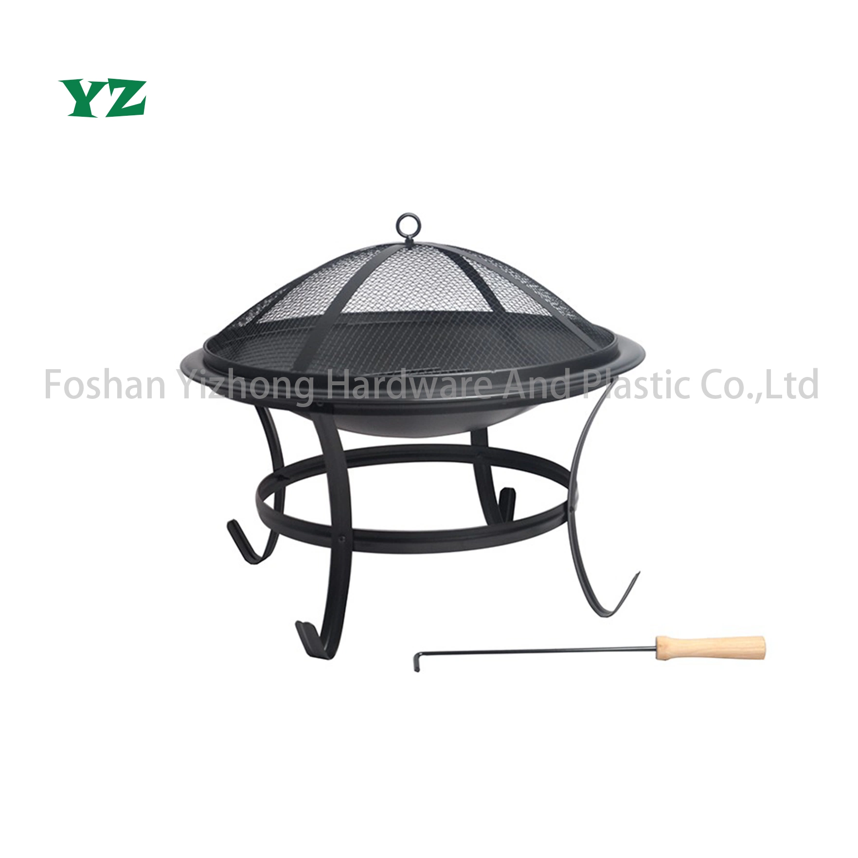 22inch Garden Round Black Fire Pit