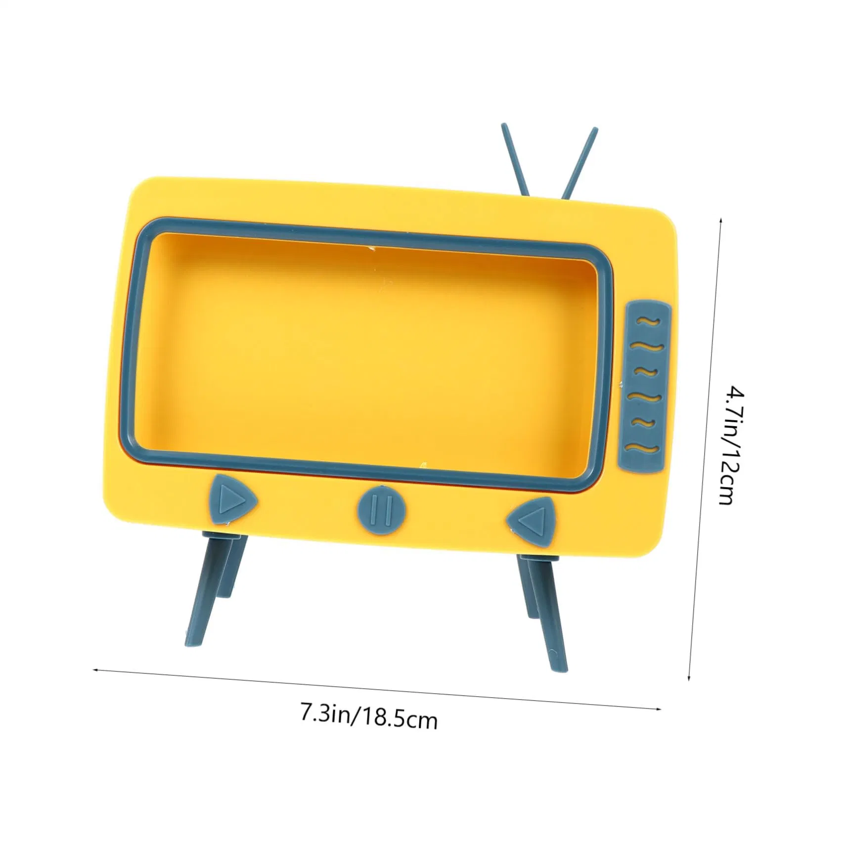 Nuevo teléfono móvil de diseño en forma de TV Soporte dispensador de mostrador de caja de tejido de silicona