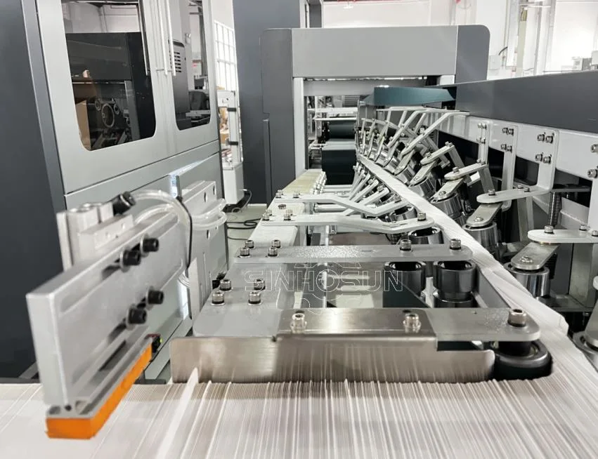 Intelligente Box Produktionslinie Karton Box Folder Gluer Box Falten Maschine ausgerüstet automatischer Karton-Packer Sinhosun Faltprospekt Gluer für Automatic Produktion