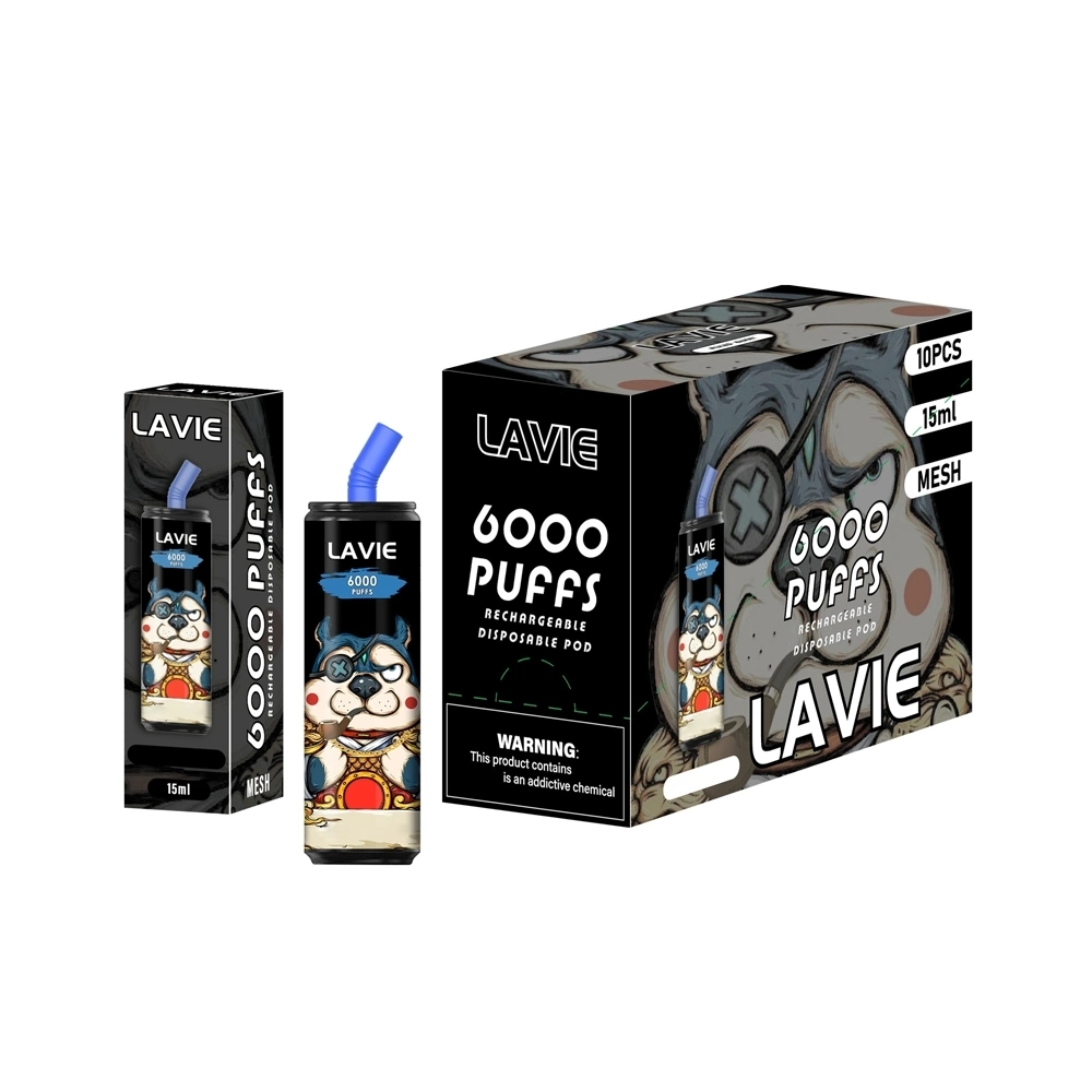 Disposable/Chargeable Vape 6000 Puffs Lavie Cola Bottle Rechargeable 1.2ohm Mesh Coil 0% 2% 5% Electronic Cigarettes Smoking Vape Cartridge