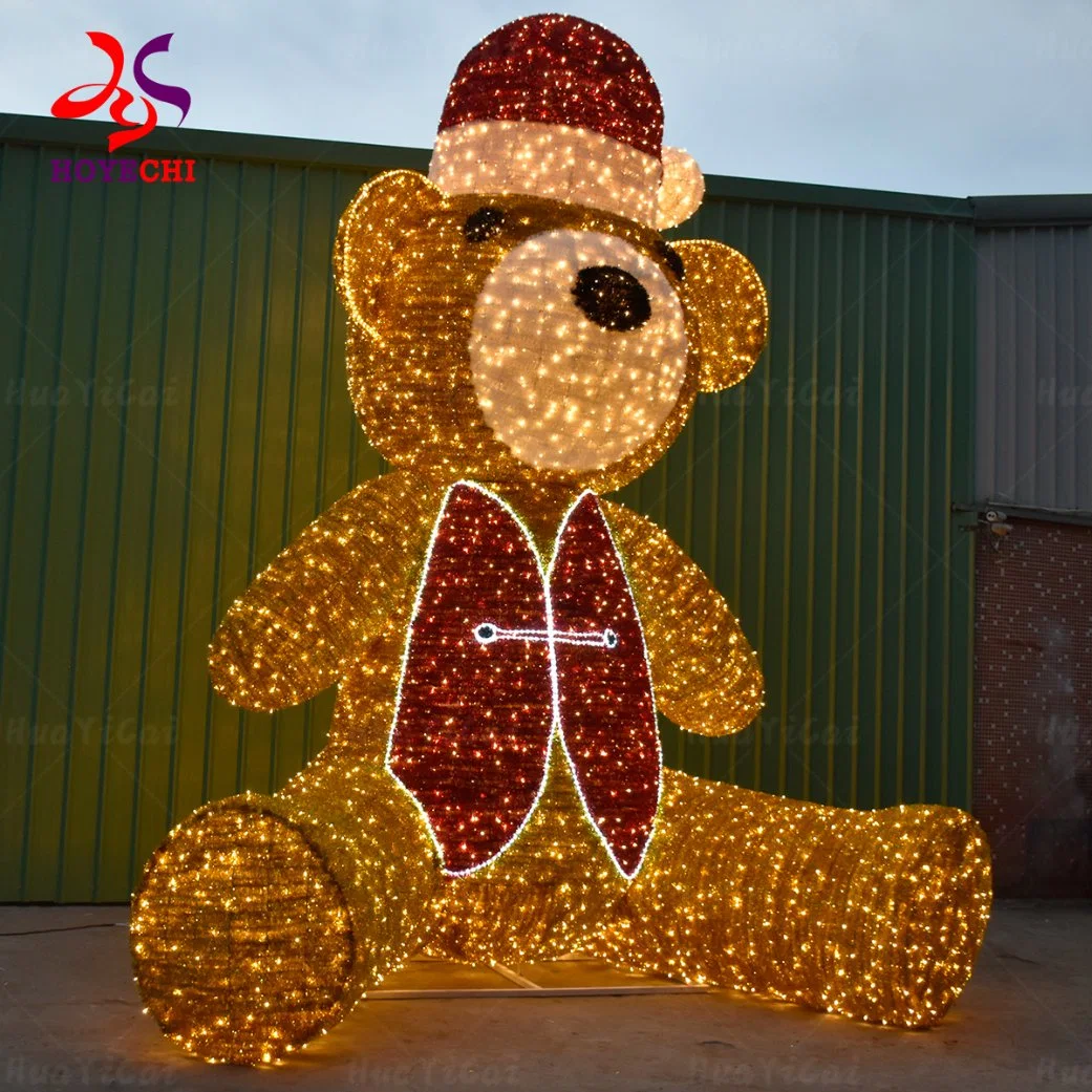 3D LED Motif Bear Displays Animated Christmas Mall Decoration