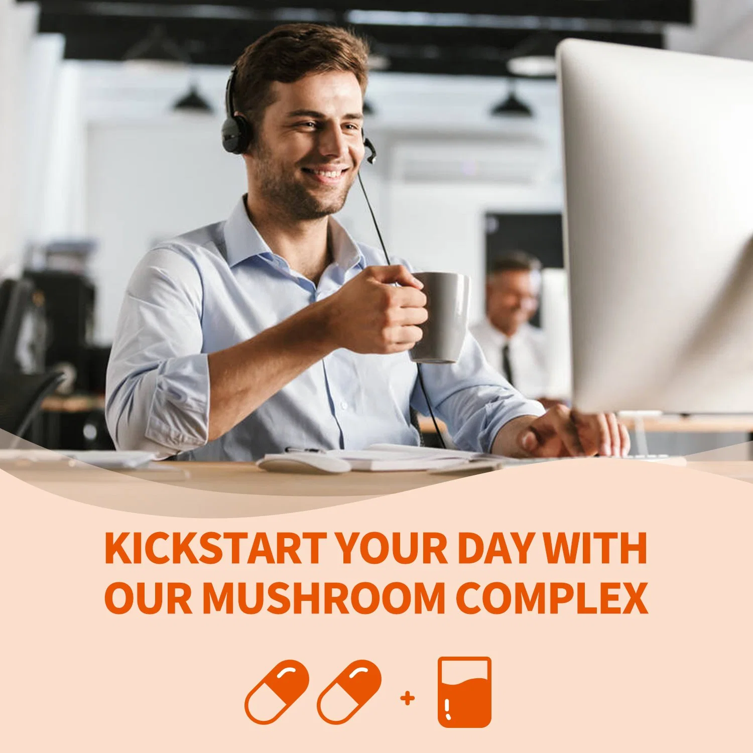 Six Mushroom Multi Mushroom Complex Dietary Supplement Capsules Health Product with Reishi Mushroom Lions Mane Chaga