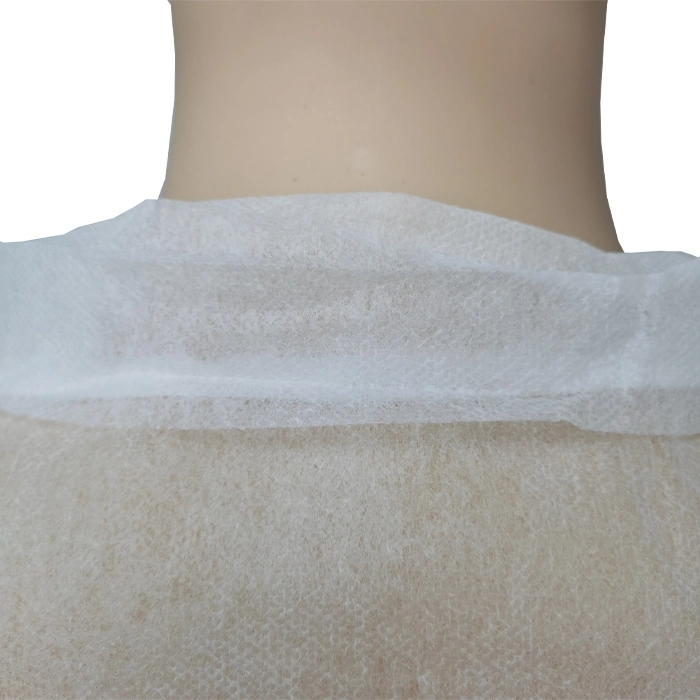 ISO13485 Disposable PP Nonwoven Dust Proof Garment with Collar Without Pocket for Food Factory