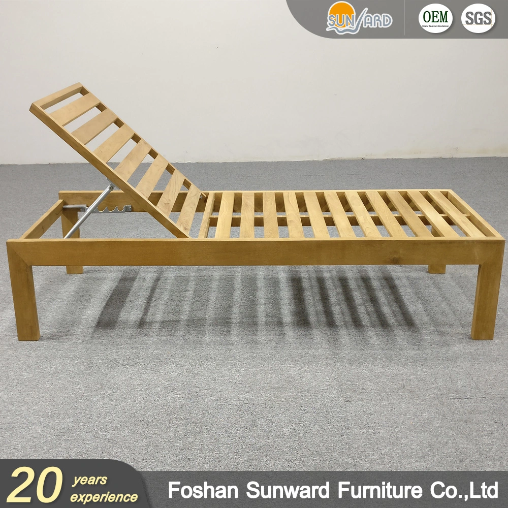 Wholesale/Supplier Outdoor Leisure Wholesale/Supplier Patio Customized Beach Garden Resort Hotel Pool Aluminum Teak Sun Lounge Chair