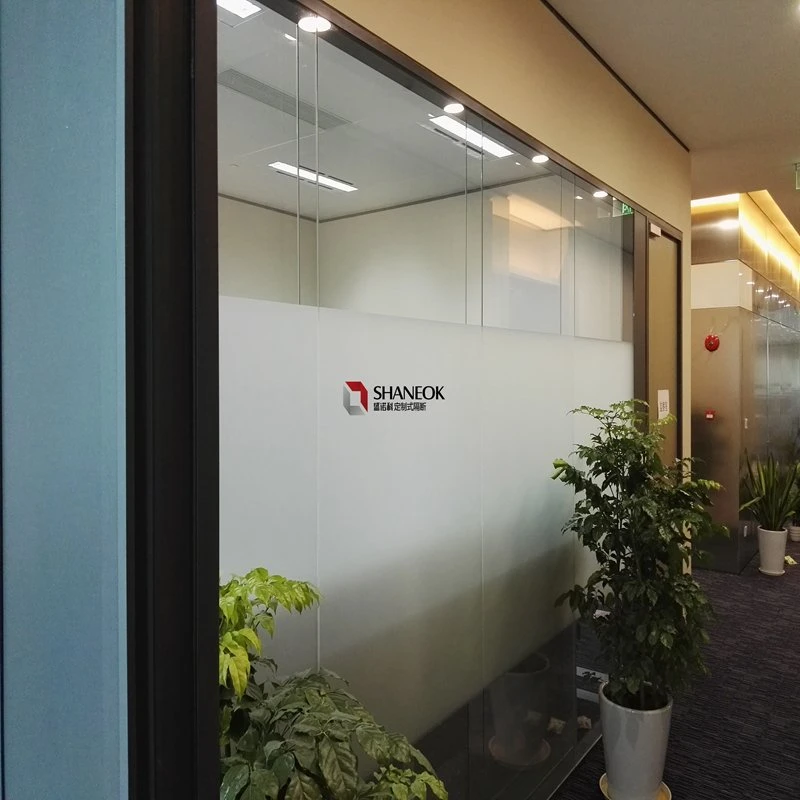 Office Clear Partition Double Tempered Laminated Glass Wall