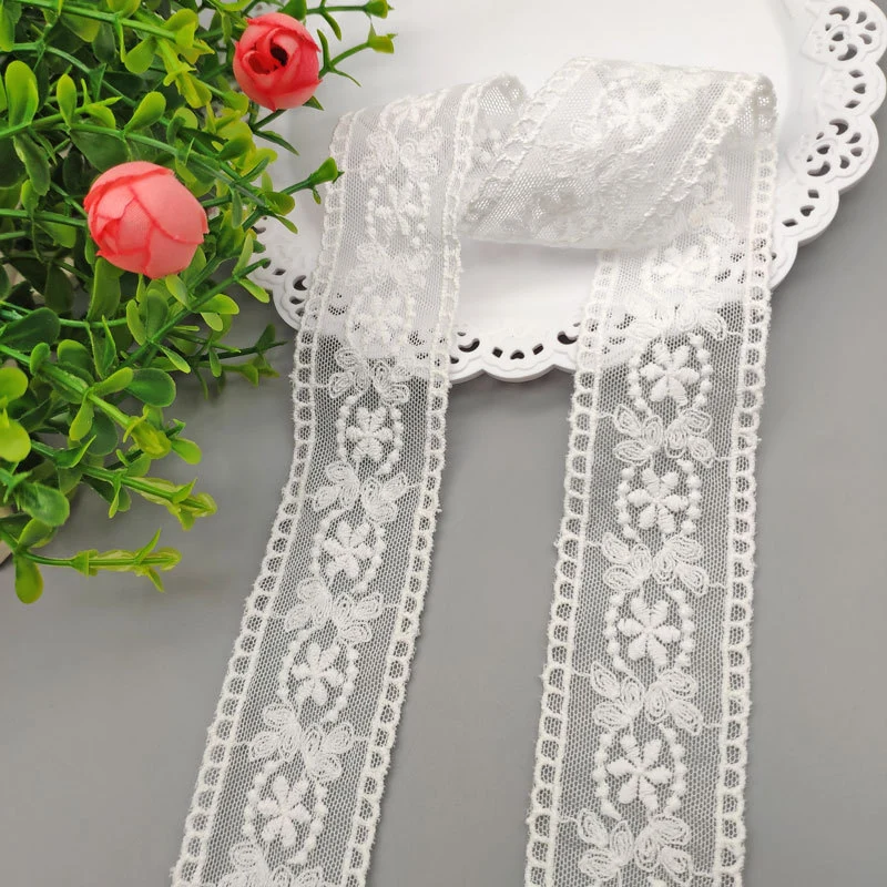 White Lace Gown Styles Embroidered Lace