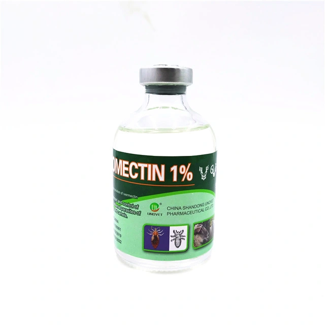 حقن Ivermectin GMP مستوى الأدوية البيطرية يستخدم أكسسرات الأدوية الطب 100 مل جودة جيدة