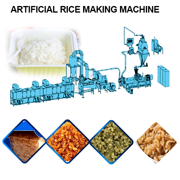 Re-Shaping/máquina extrusora de arroz arroz fortificado con granos de arroz/Línea de proceso planta de producción Re-Make